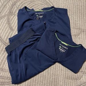 HH Works blue scrub set